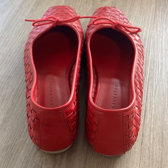 EUC Freda Salvador Jada Square Toe Ballet Flats in Red Size 10 - Picture 11 of 16
